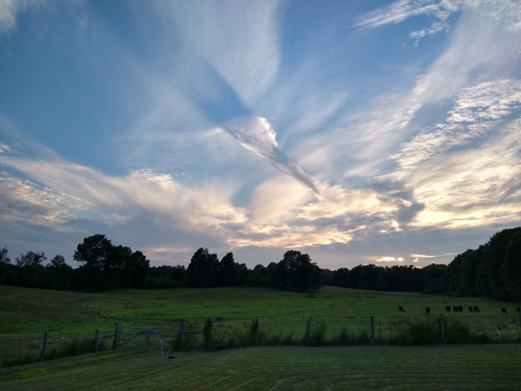 Sunset over the farm, Gardiner