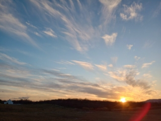 Sunset over the ridge, South of New Paltz