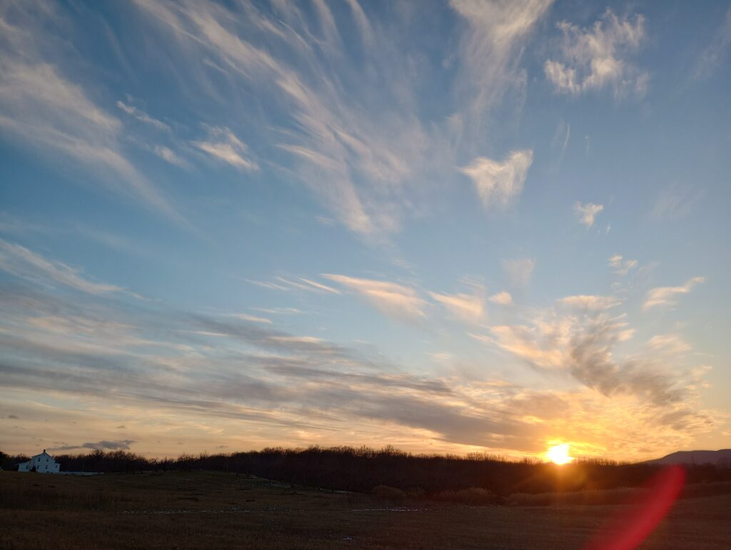 Sunset over the ridge, South of New Paltz